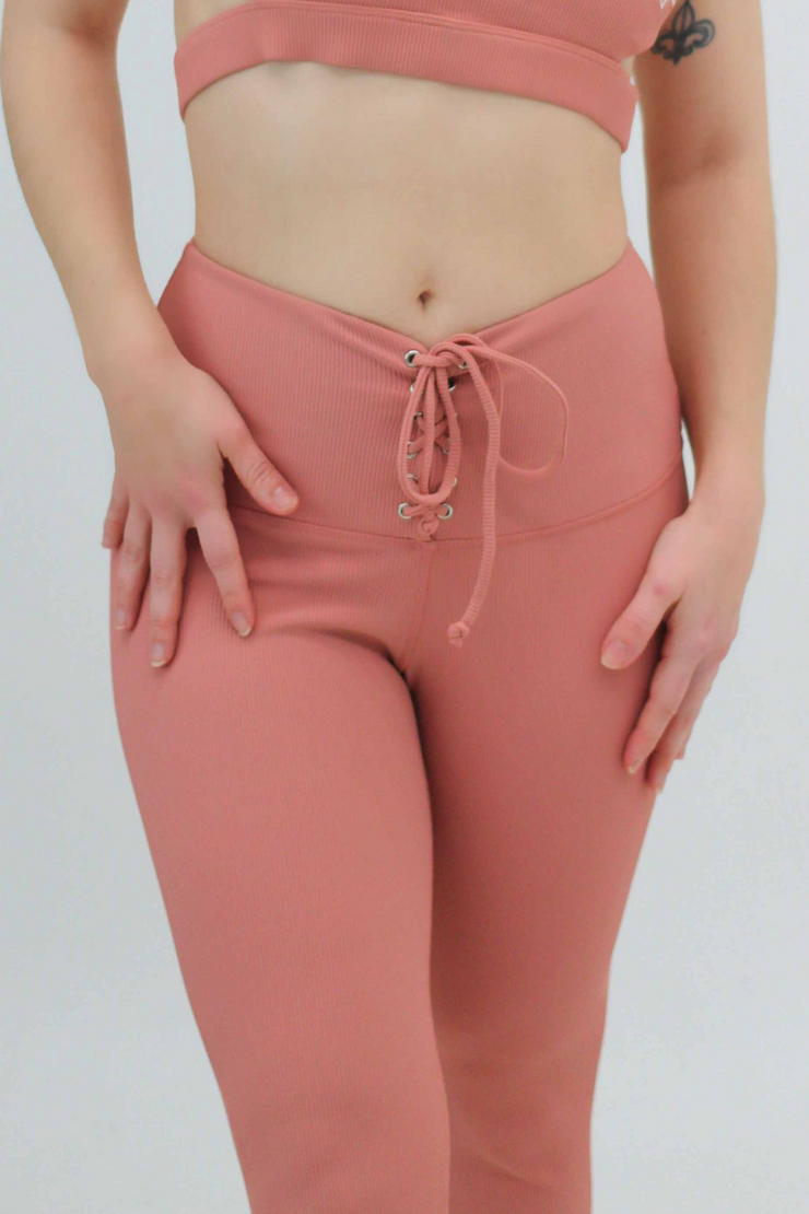 FabricFlex Collection Leggings (Pink Coral)